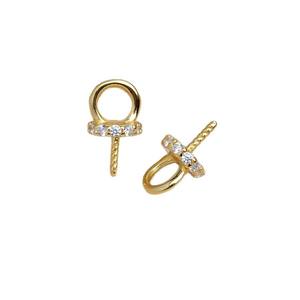 Accesorios de Plata S925 para DIY, Soporte para Colgante de Perla Vacío 5773, Bucle Cerrado, 8-12 Piezas por Precio, Fornituras de Joyería - Product Image 5