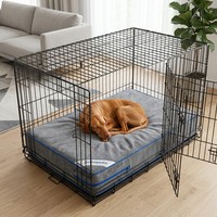 Matelas pour chien Crate 11 cm à ressorts ensachés, mousse à mémoire de forme, silicone respirant, matelassé, confortable, interactif, pour le voyage