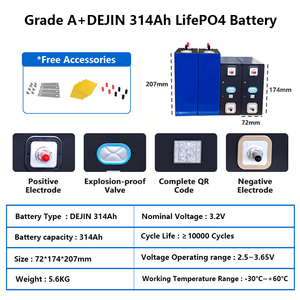 Marko Tested-EU Stock DEJIN 314Ah M6 Stud+Busbar+Epoxy Resin Board+10000 Cycle+ DDP VAT Tax Free 3-7 Days Delivery - Product Image 2