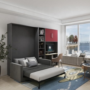 Ahorro de espacio, sofá <span class=keywords><strong>vertical</strong></span> blanco, <span class=keywords><strong>mecanismo</strong></span> de <span class=keywords><strong>cama</strong></span> de pared plegable, <span class=keywords><strong>cama</strong></span> Murphy con sofá <span class=keywords><strong>para</strong></span> dormitorio de hotel en casa - Product Image 3