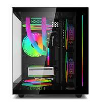 Soeyi, marca personalizada, hardware de ordenador para juegos grande, carcasa de PC de vista completa de gama alta, accesorios, carcasa para juegos, Atx