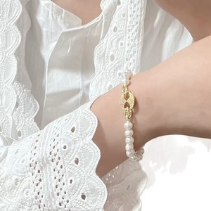 Pulsera de Plata S925 con Hebilla y Perla de Agua Dulce Casi Redonda de 5.5-6MM, Diseño de Nariz de Cerdo de Alta Calidad - Product Image 5