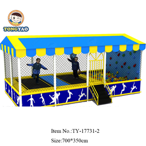 Aire de jeux intérieure commerciale pour adultes et enfants, piscine à balles, trampoline de fitness carré à ressorts - Product Image 3