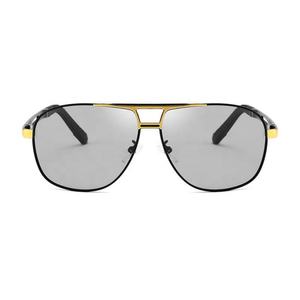 Venta al por mayor 8708 <span class=keywords><strong>gafas</strong></span> de sol <span class=keywords><strong>fotocromáticas</strong></span> de aluminio forma cuadrada gris lentes polarizadas negro gris oscuro decoloración personalizable - Product Image 2
