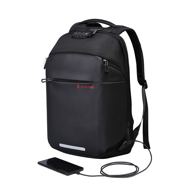2023 for China Fashionable Brand Smart College Student Computer Laptop USB Charger Outdoor Travel Backpack Zipper Polyester