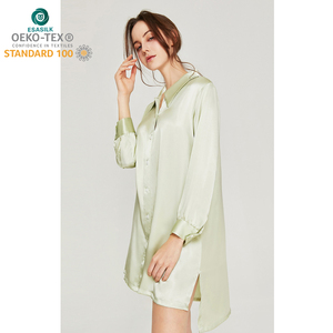 Set Pigiama in Raso Personalizzabile per Donna, Lungo e Corto, per Casa o <span class=keywords><strong>Spa</strong></span>, Camicie Sexy in Seta, Abito Estivo da Sera - Product Image 2