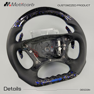 Volante personalizado de fibra de carbono forjado azul para Mercedes-Benz Clase E y G W463 W211 G55 E63 E350 E550 AMG CLK350 SL55 2005-2009 - Product Image 3