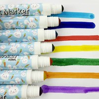 KHY – Marqueurs à points effaçables à base d'eau, 12 couleurs, non toxiques, lavables, pointe de 14 mm, pour bingo, bricolage, art éducatif pour enfants, peinture