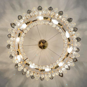 European Living Room Hanging <b>Lights</b> Modern smoke grey <b>Crystal</b> Round <b>Crystal</b> Luxury <b>Chandelier</b> - Product Image 6