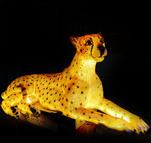 Decoración <span class=keywords><strong>de</strong></span> jardín al aire libre tamaño real PVC 3D tamaño real guepardo escultura León LED Navidad Animal linterna colorido IP65 paisaje - Product Image 2