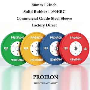 Venta al por mayor de fábrica: Discos de parachoques de competición de color para levantamiento de pesas de alta resistencia, para uso en gimnasios domésticos y equipos de fitness. - Product Image 1