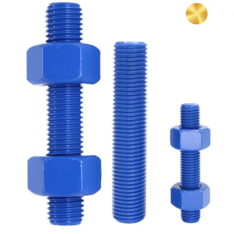 Petroquímica específica Azul revestido B7 B16 L7 parafusos sextavados parafusos prisioneiros e haste roscada