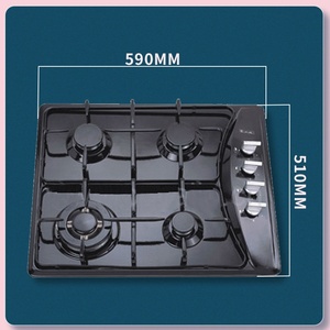 Panel de vidrio negro de cocina de gas de 5 quemadores clásico simple del fabricante para uso comercial en la cocina para aplicaciones al aire libre y RV - Product Image 2