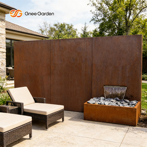Fontaine de jardin en acier Corten résistant aux intempéries, rouge rouillé, personnalisable, décoration de jardin, facile à installer - Product Image 1