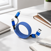 Câbles de charge rapide magnétiques Type C PD60W à prix abordable, fournis directement par l'usine, transfert de données, Type C 4 en 1 60W pour tous les téléphones mobiles