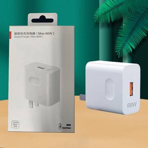 Adaptador de Corriente de Carga Rápida Portátil de 66W para UE, EE. UU. y Corea, Cargador de Pared USB para Teléfonos Android con Cable de 1M y 6A, Venta al Por Mayor - Product Image 2