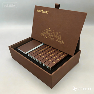 Cajas <span class=keywords><strong>de</strong></span> Embalaje <span class=keywords><strong>de</strong></span> Cartón Rígido <span class=keywords><strong>de</strong></span> Alta Gama Personalizadas, con Laminado Mate y Forro <span class=keywords><strong>de</strong></span> Esponja para Té, Cosméticos, Aceites Esenciales - Logotipo Personalizado - Product Image 1