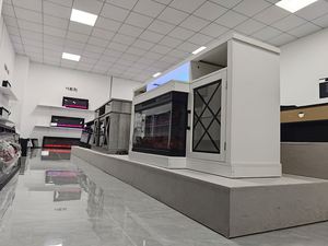 18-inch 750 Wát điện điều khiển từ xa TV <span class=keywords><strong>LCD</strong></span> đứng lò sưởi TV Thiết kế 12 ngọn lửa màu sắc 12 ngọn lửa giường màu sắc màn hình cảm ứng giao diện - Product Image 3