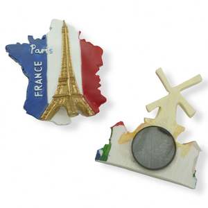 Aimant de réfrigérateur personnalisé en polyrésine avec nom de ville, souvenir cadeau sur mesure, autocollant souvenir - Product Image 2