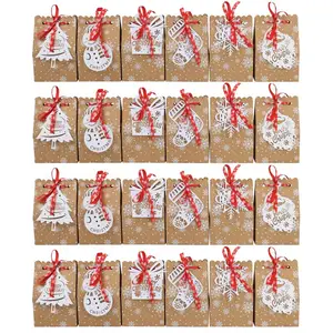 Cajas de fiesta de Navidad, 6 tipos de tarjetas láser, papel de Navidad, copo de nieve, embalaje de regalo