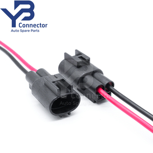 Conector Automotriz <span class=keywords><strong>TE</strong></span> Connectivity Serie 0.187 de 2 Vías, Macho, Negro, con Cable Pigtail, 176143-2 - Product Image 3