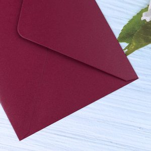 Tùy Chỉnh Tái Chế Burgundy Giấy Phong Bì Phong Bì Đỏ Phong Bì Đám Cưới - Product Image 6