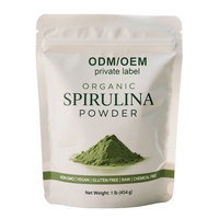 Embalaje personalizado Nutriente-Denso Algas azul-verdes Superfood 100% Extracto puro Polvo de espirulina orgánica