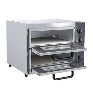 Commercial Electric Pizza Oven Double Layer Knob Control For Bakery Food Truck Catering - Product Image 1