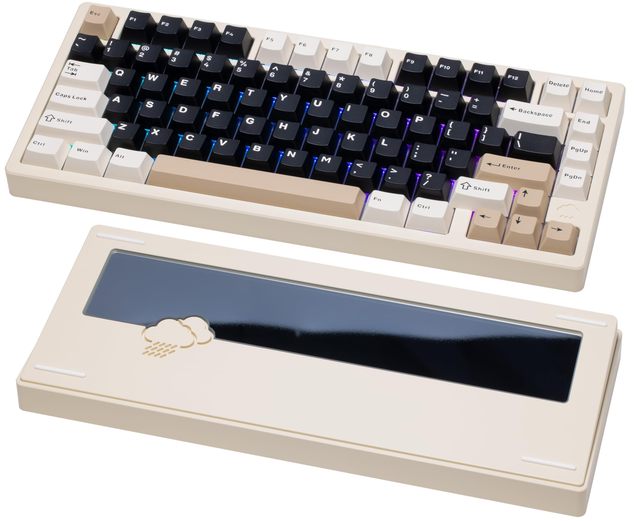 OEM ODM Rainy 75 CNC Aluminum Mechanical Keyboard with HMXJWKCocoa Switches TripleMode Connectivity Standard White