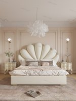 Meubles de salon classiques français antiques, cadre de lit blanc, lit de princesse, meubles royaux classiques italiens luxueux