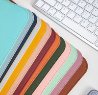 Leather Mouse Pad with Stitched Edge Microfiber Base (Non-Slip Waterproof) Durable Gaming Mouse Pad for PC/Laptops in Custom