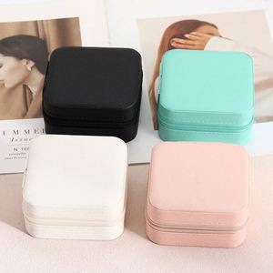 Personalized Travel Jewelry Box for Earrings Rings Necklaces-<b>Small</b> Anti-Tarnish PU Material Jewelry Promotional Gifts - Product Image 3