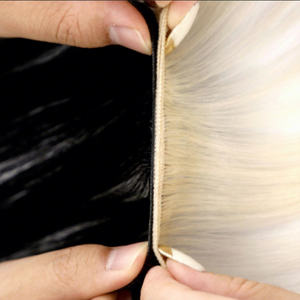 Blonde Human Hair Straight <b>Clip</b> In Full Head Set Remy Hair Long Length Highlights Color Customizable Size - Product Image 6
