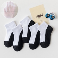 Chaussettes légères mi-mollet pour garçons, chaussettes blanches pour uniforme scolaire, fines, en polyester respirant, printemps-été, lot pour enfants