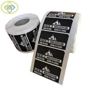 Custom black logo sticker printed waterproof high temperature resistant label
