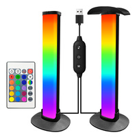 Lampu RGBIC Pintar Sinkronisasi Musik untuk Gaming, Lampu Ambient 2-Pack, Kontrol Bluetooth via Aplikasi & Suara, Lampu Desktop Flow untuk TV, PC, Esports
