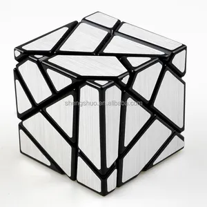 Quebra-cabeça oco adesivo speedcube, brinquedos educativos, base preta fantasma 6cm cubo mágico 3x3 cubo mágico de forma estranha