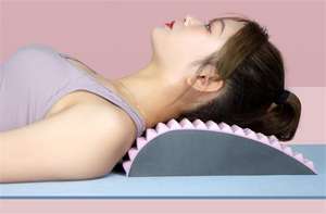 Coussin de massage pour le bas du cou Douleur dorsale Entraîneur de relaxation de la colonne lombaire Exercice d'étirement lombaire Pilates Yoga Coussin lombaire pour le dos - Product Image 4