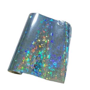 Bonedry <b>Blue</b> Polka Dot Gold Holographic PET Foil <b>Roll</b> 8cm x 120m for Fishing Lure Brand Decoration - Product Image 1