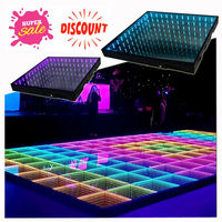 Plancher de danse lumineux 3D à LED, scène pour les fournitures de mariage, décoration de club, éclairage de fête, lumières de fête à LED avec contrôle