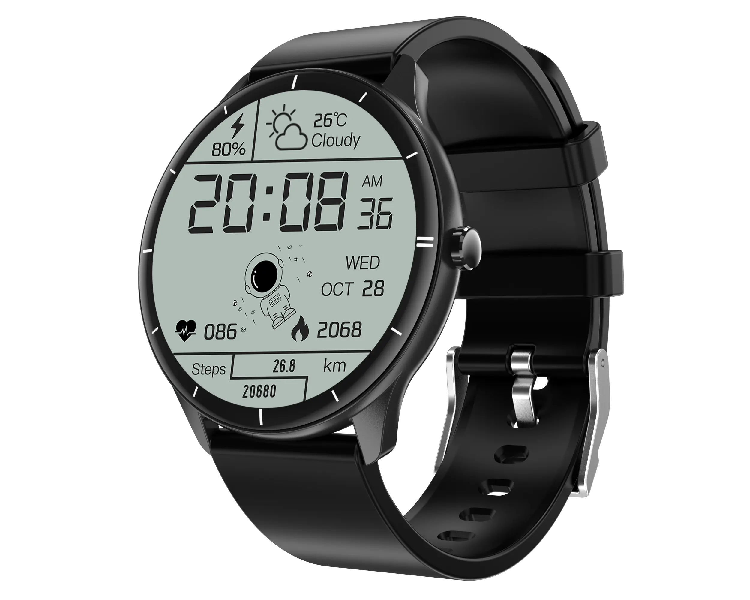 Relógio inteligente Q21 TFT de alta definição com tela de toque IP68 de 1,28 polegadas