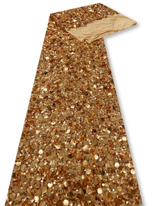 Tela de Lentejuelas Color Champán, Diseño 2026, Tela de Malla con Cuentas y Bordado de Lentejuelas para Vestidos de Noche de Lujo - Product Image 1