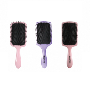 Brosse à rouler en céramique avec manche en J, manche en caoutchouc antidérapant, poils de sanglier doux pour démêler les cheveux bouclés et raides - Product Image 3