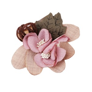 Décoration florale en tissu 3D 9,5 cm, faite à la main, pour cheveux, chaussures, sacs, vêtements et accessoires - Product Image 5