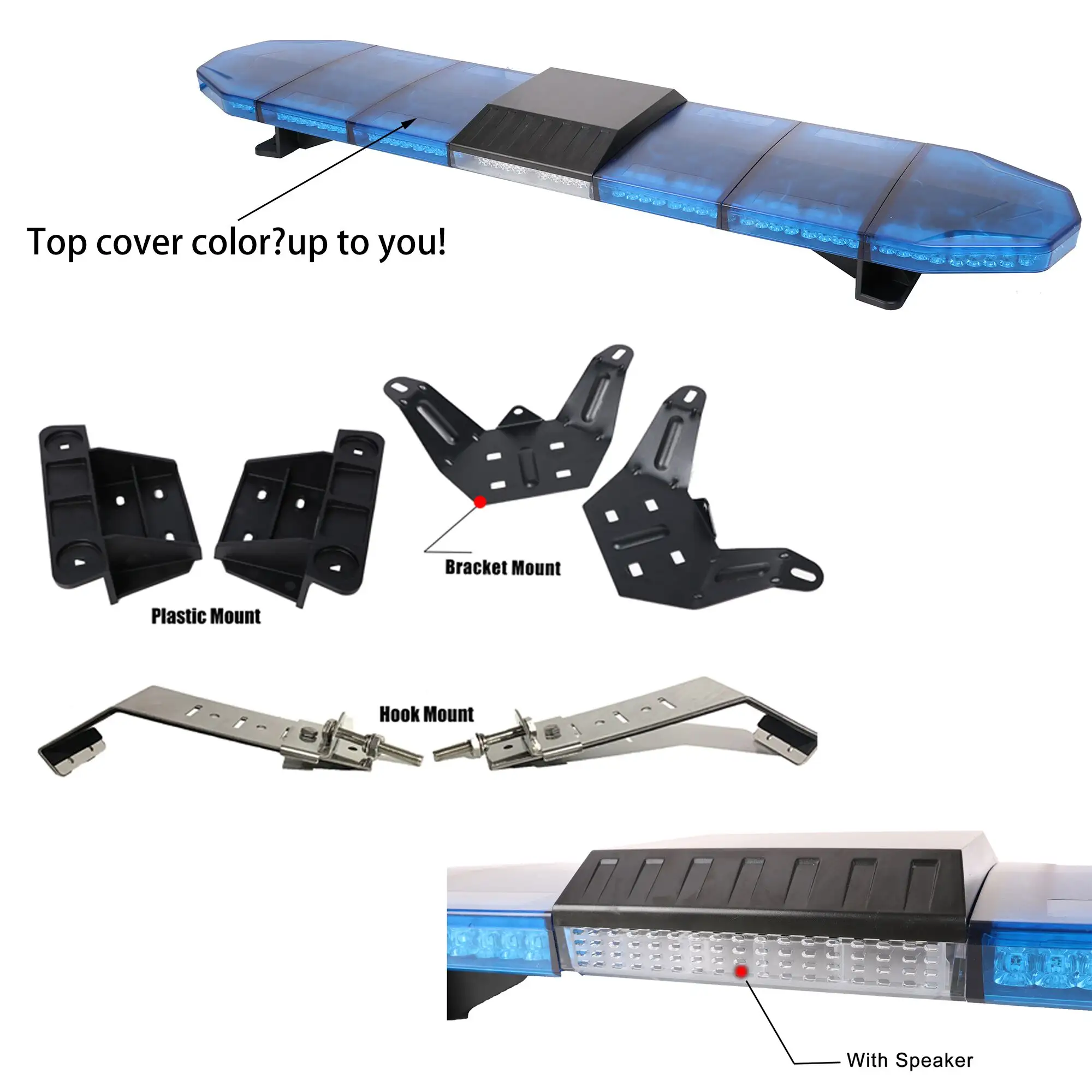 47Inch Alarmset Voor Nood Ambulance Brandlicht Bar Beveiliging Ingebouwde Luidspreker Rood Blauw Led Waarschuwingslicht Bar