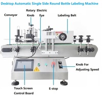 Machine d'étiquetage de bouteilles rondes à un seul côté LX-T150, machine d'étiquetage semi-automatique électrique pour bouteilles en verre et en plastique
