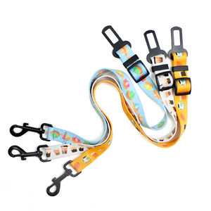 Custom Adjustable Sublimation Printed Logo PP Nylon Polyester Safety Perros Mascota Pet Cat <strong>Dog</strong> Leash Car Seat <strong>Belt</strong> - Product Image 5