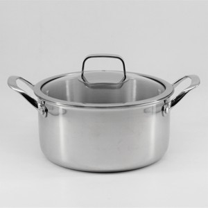 Nuevo diseño caliente calidad superior <span class=keywords><strong>3</strong></span> capas #304 acero inoxidable espejo pulido Fry Pan Wok sopa olla para regalo chef hogar Cocina - Product Image 4