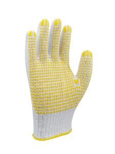 Guantes industriales de puntos de PVC, guantes antideslizantes de seguridad para trabajo, guantes de protección de manos, guantes de trabajo de punto de algodón impermeables para hombres - Product Image 4