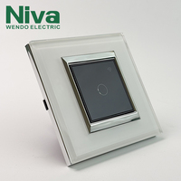 Interrupteur intelligent Niva à écran tactile en verre, panneau personnalisé OEM, interrupteurs muraux électriques multi-modulaires, commande à distance Wifi
